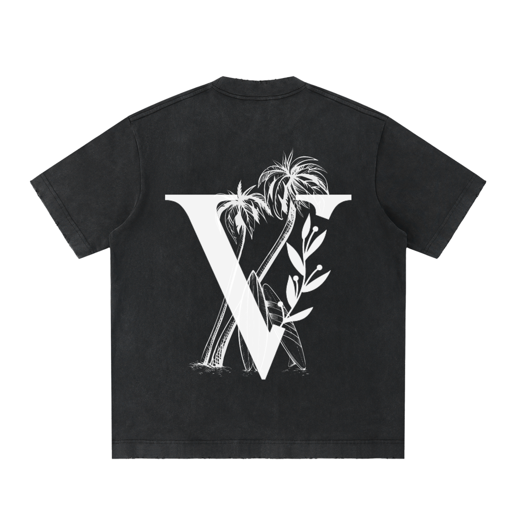 Heavyweight Vintage Washed Frayed T-Shirt