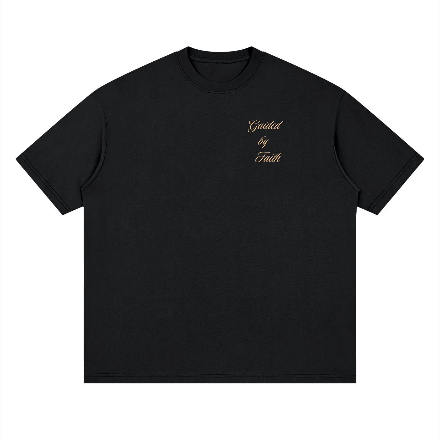 Philippians 4:13, Streetwear Loose Drop Shoulder T-Shirt "Guided by Faith Edition"