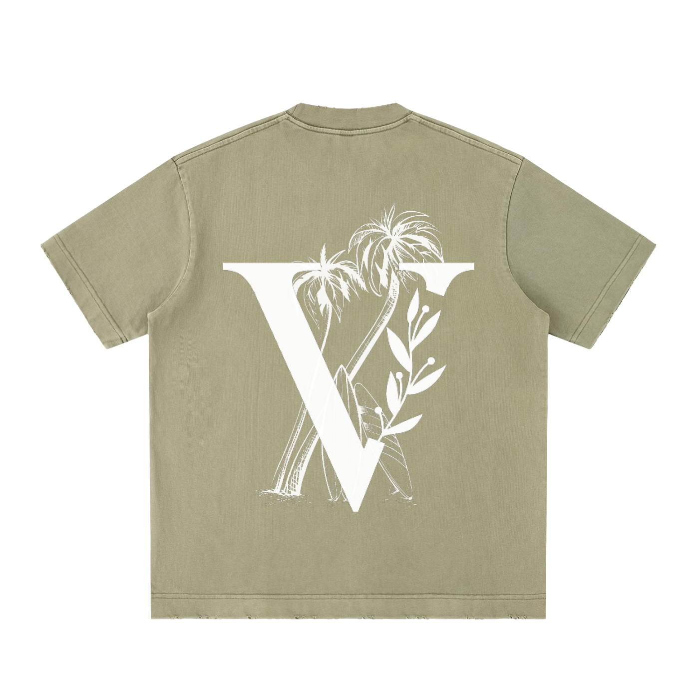 Heavyweight Vintage Washed Frayed T-Shirt