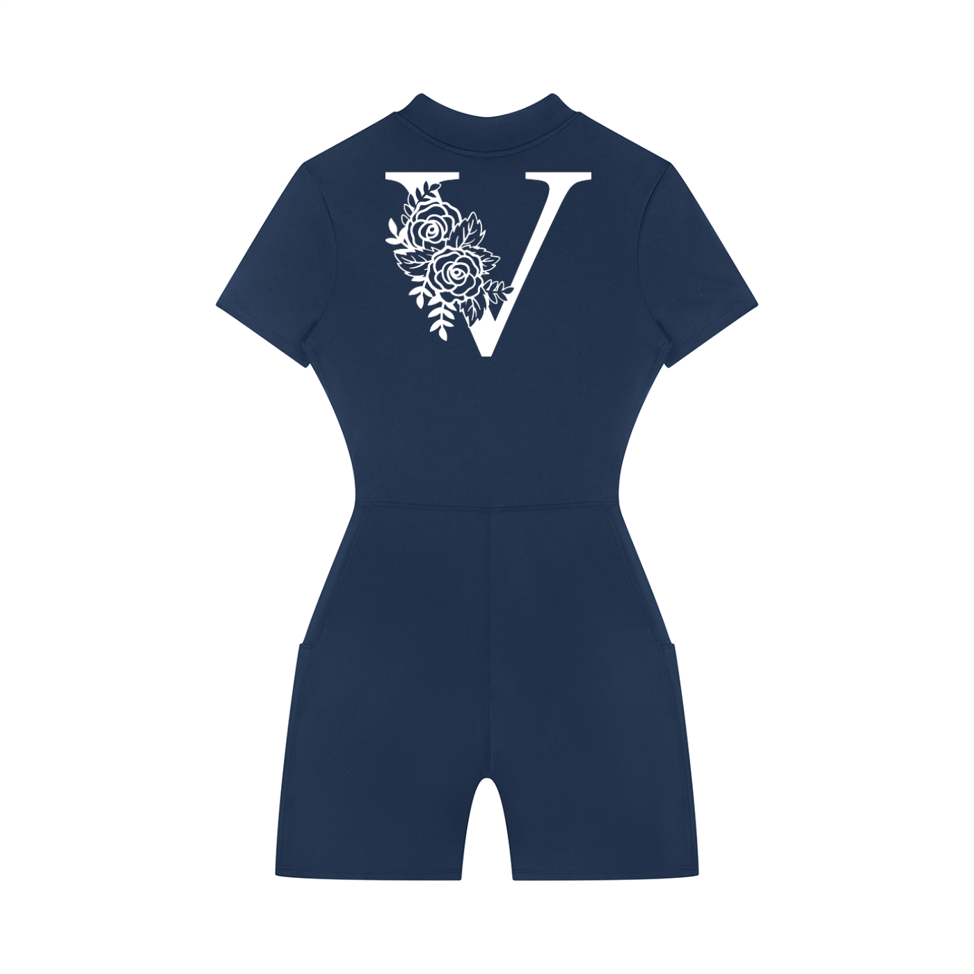 Women's Quarter-Zip Short Sleeve Romper