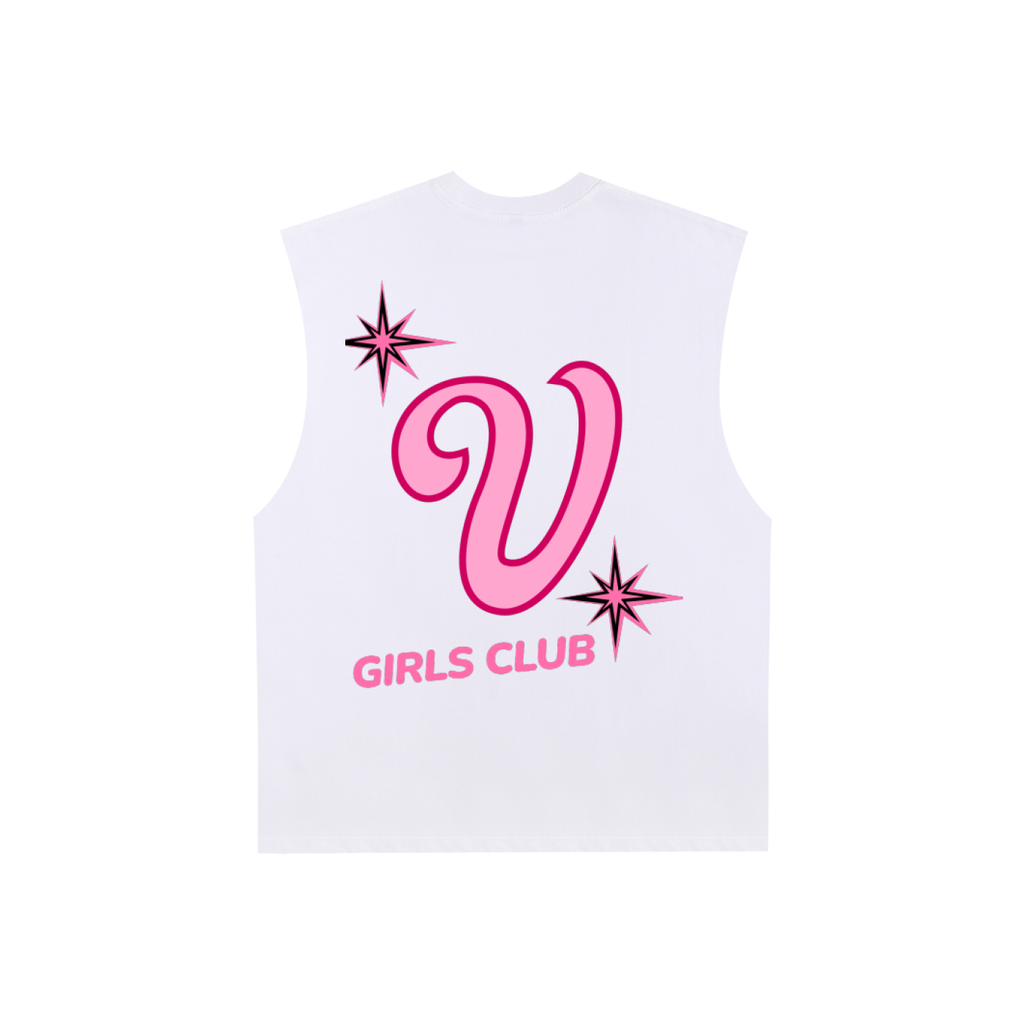 Vintage Girl's Club Raw Edge Cotton Tank Top