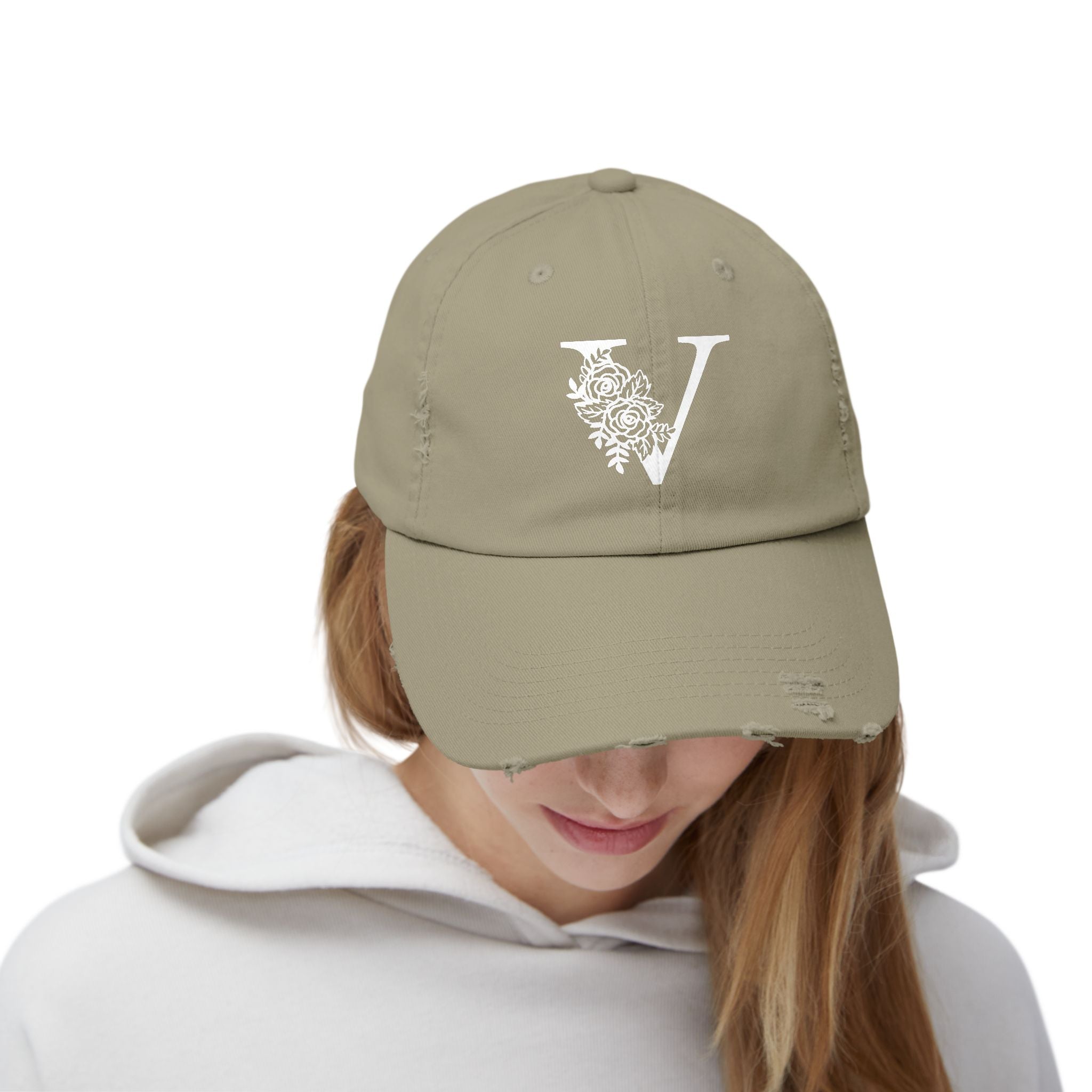 Distressed Classic Cap — Women's Edition "V" Signature Hat