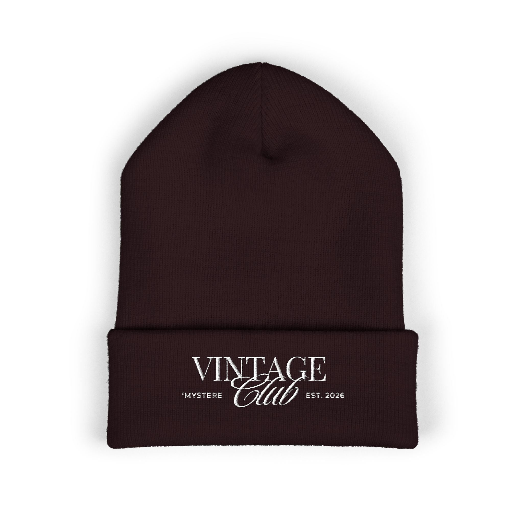 Vintage Club Embroidered Cuffed Beanie
