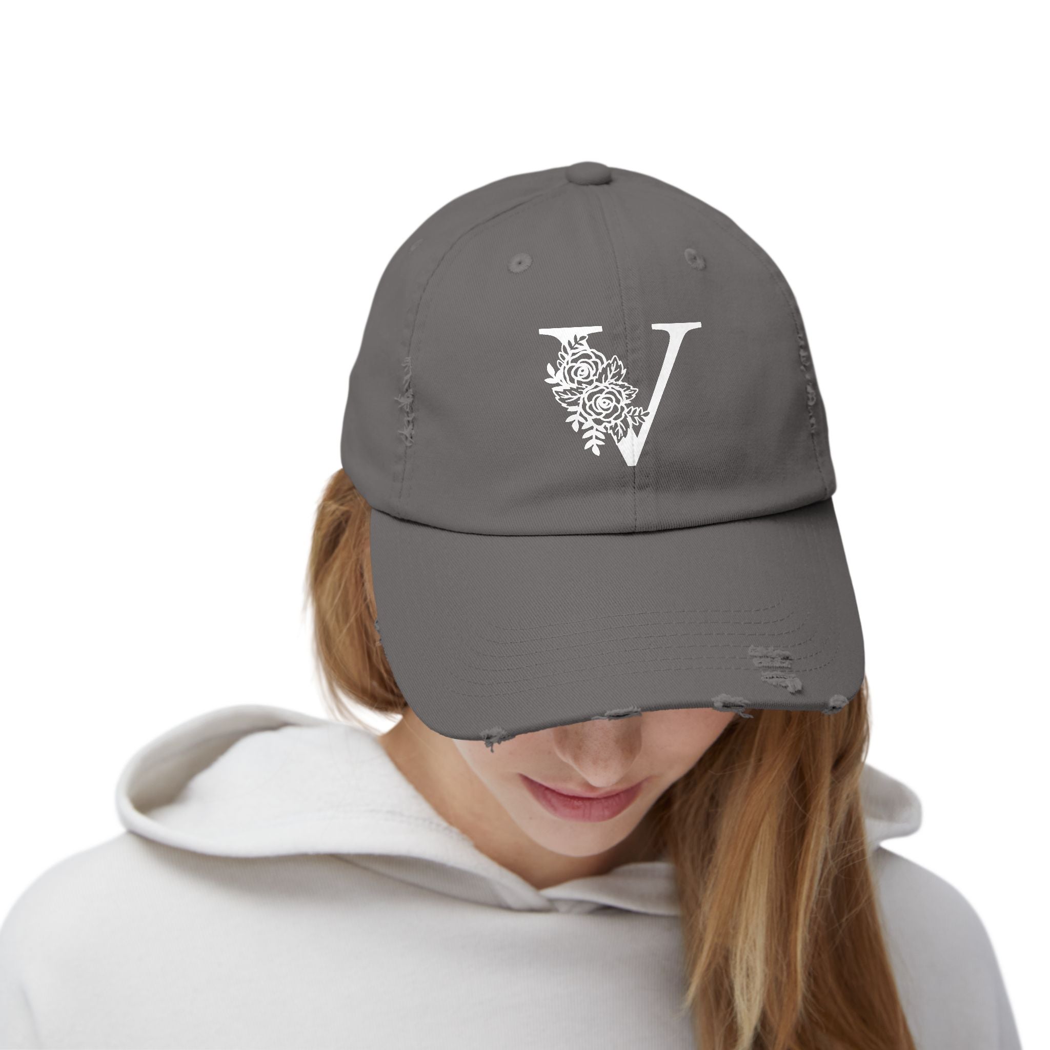 Distressed Classic Cap — Women's Edition "V" Signature Hat