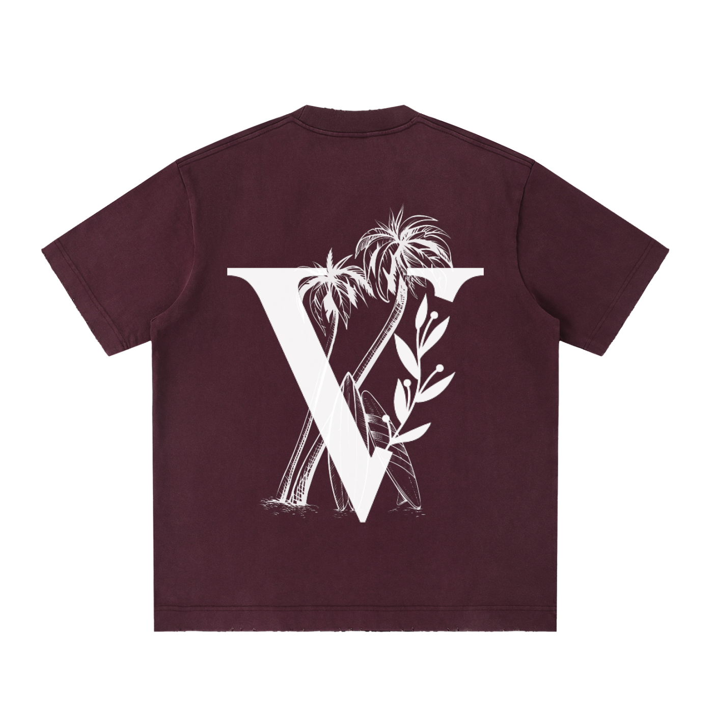 Heavyweight Vintage Washed Frayed T-Shirt