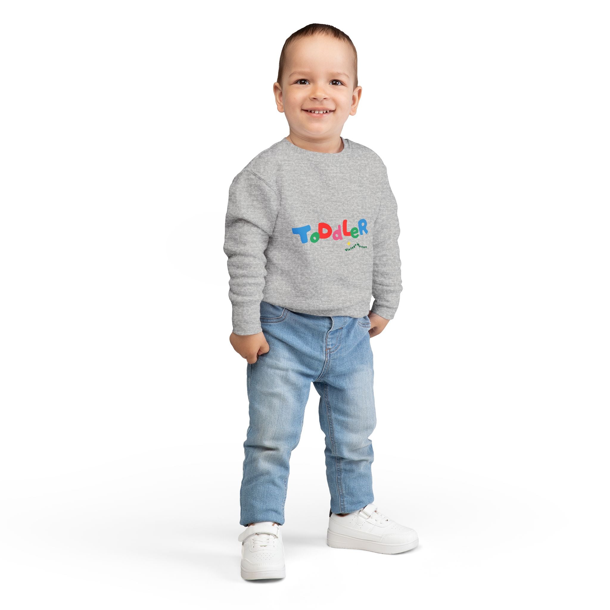 Vintage Toddler Sweatshirt – 'Kid's Rule Season"