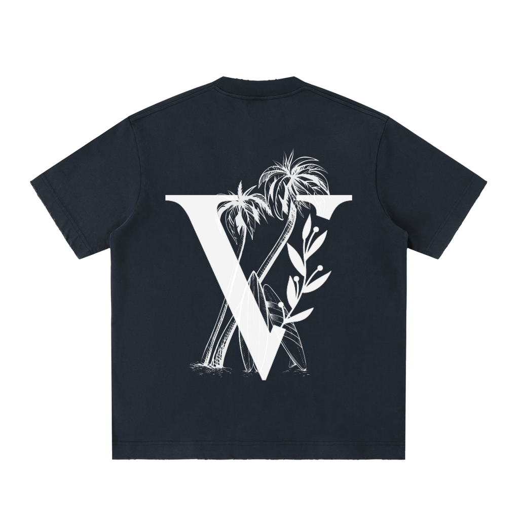 Heavyweight Vintage Washed Frayed T-Shirt