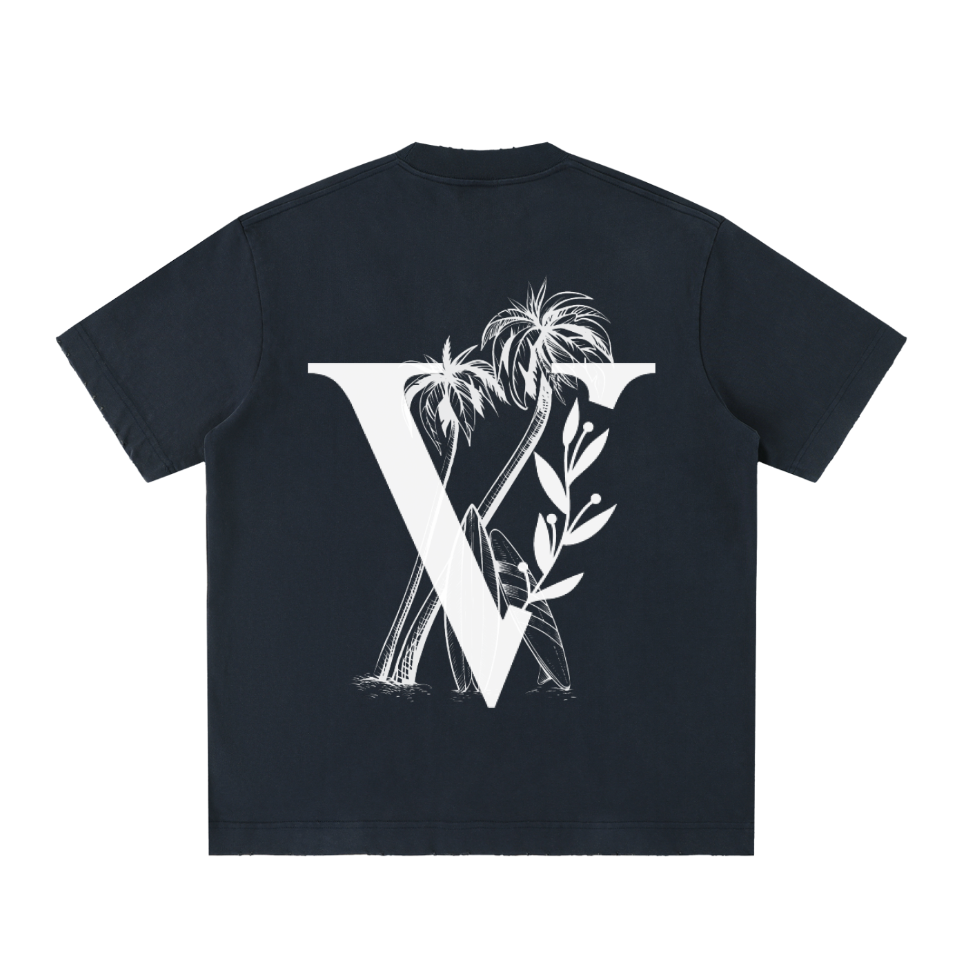 Heavyweight Vintage Washed Frayed T-Shirt
