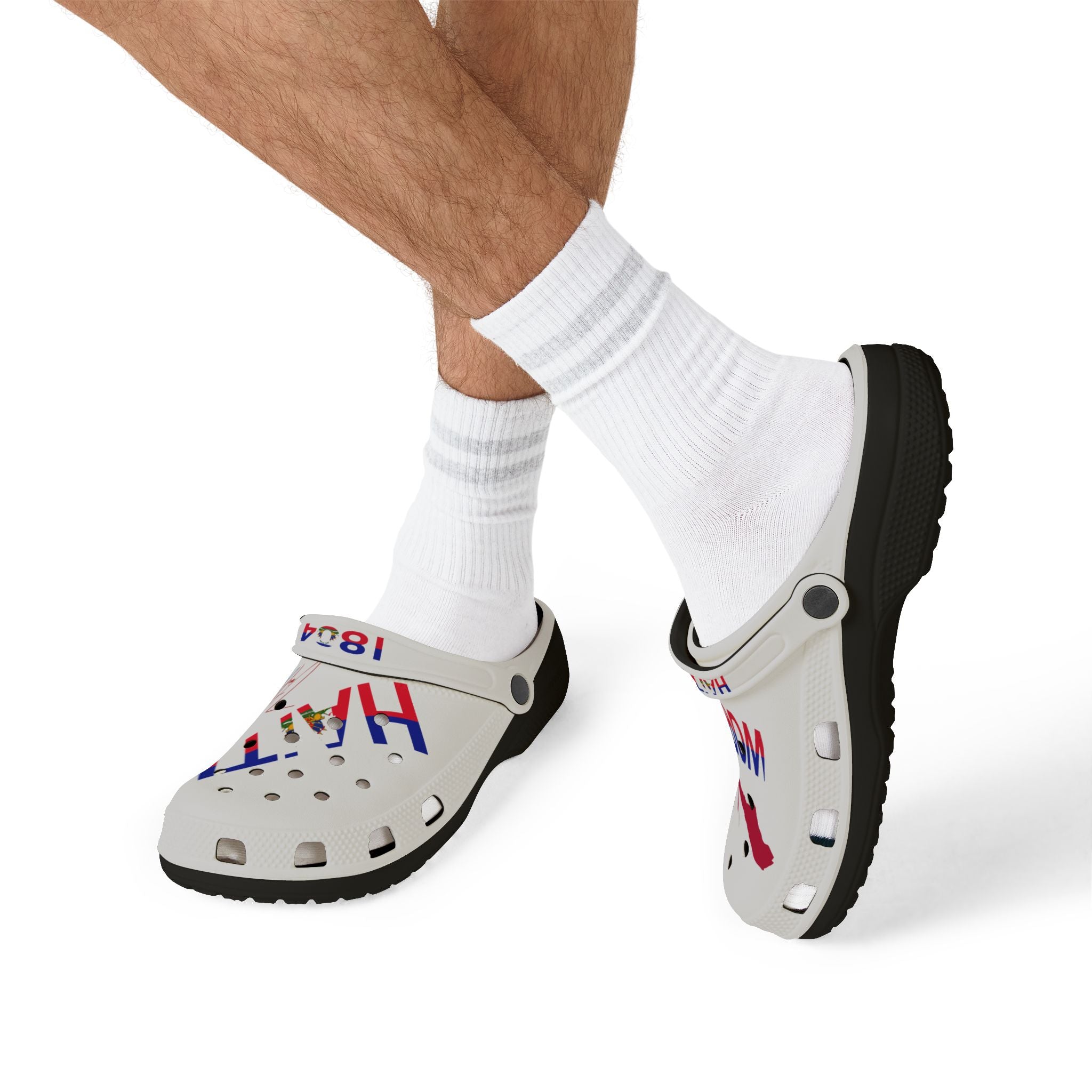 Vintage Signature Haiti Flag EVA Foam Clogs — World Cup 26 Inspired