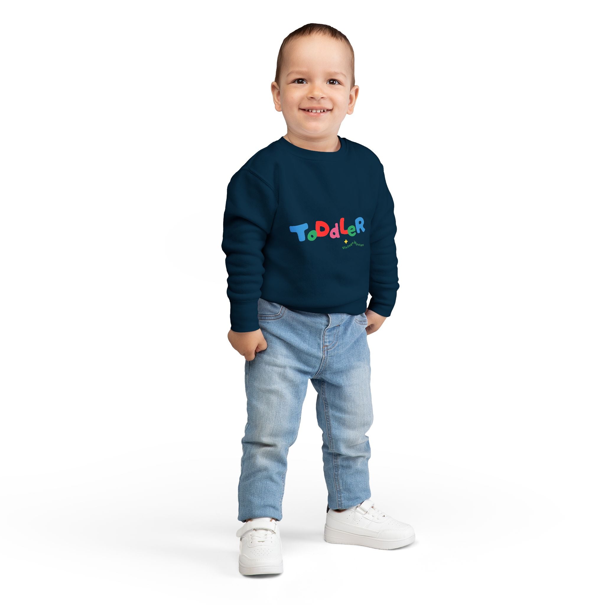 Vintage Toddler Sweatshirt – 'Kid's Rule Season"