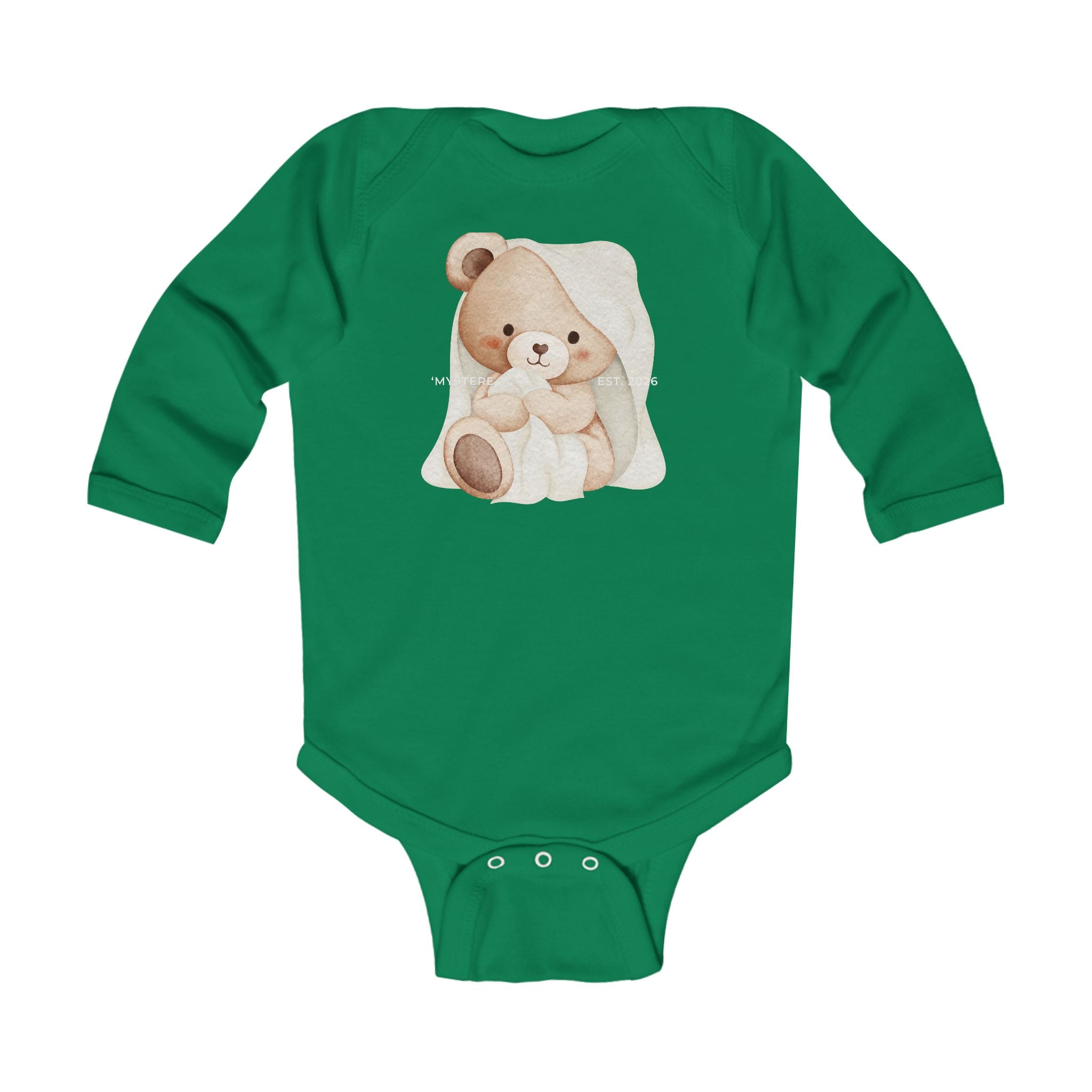 Infant Bodysuit - Cute Teddy Bear Long Sleeve Baby Onesie