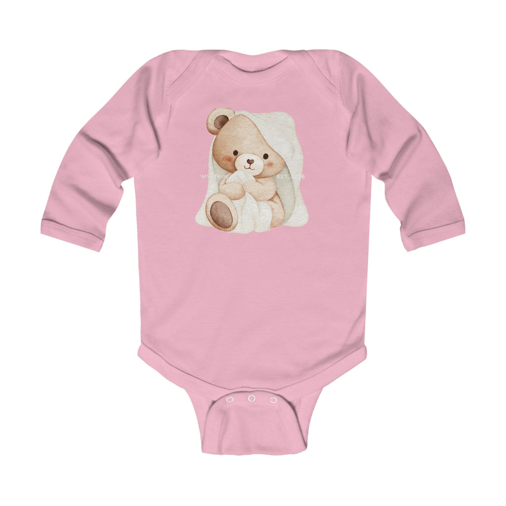 Infant Bodysuit - Cute Teddy Bear Long Sleeve Baby Onesie