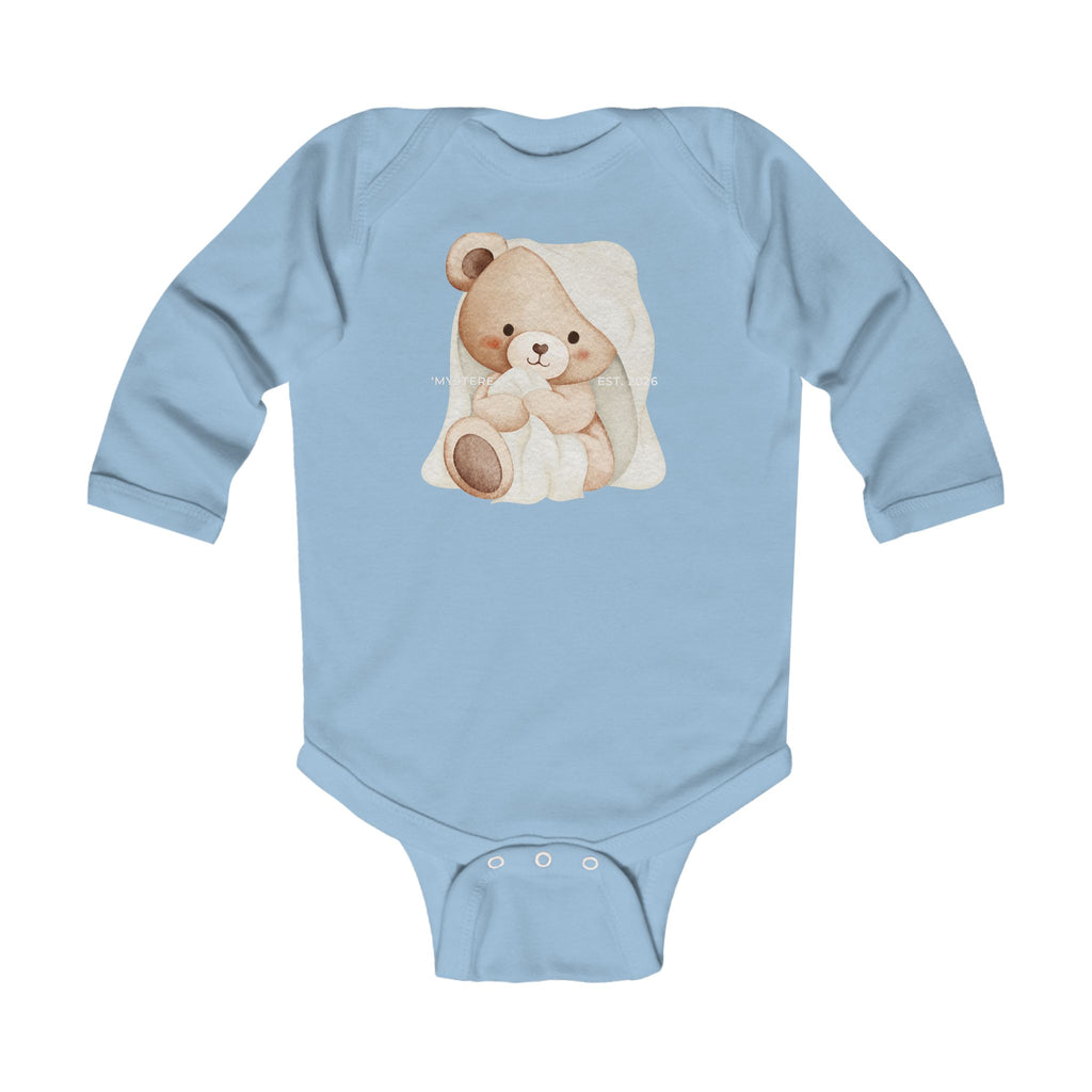Infant Bodysuit - Cute Teddy Bear Long Sleeve Baby Onesie