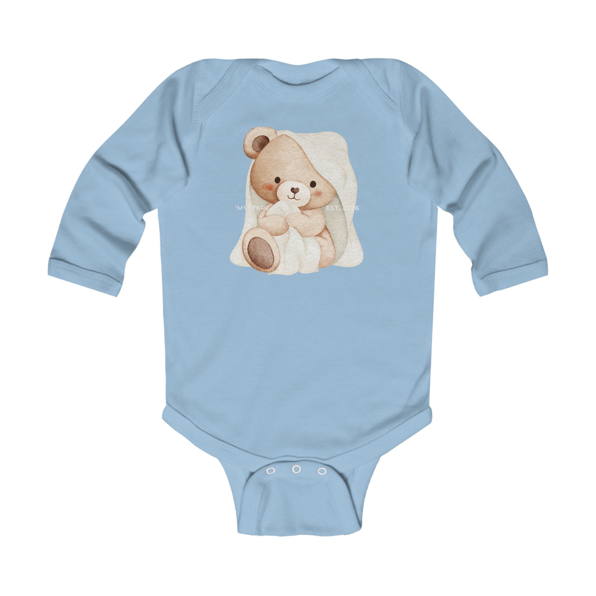 Infant Bodysuit - Cute Teddy Bear Long Sleeve Baby Onesie