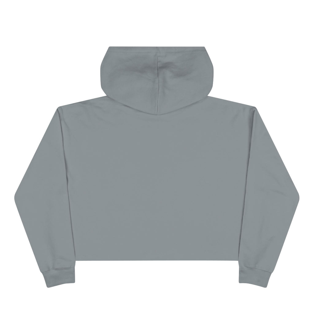 Vintage Girls V Logo Crop Top Hoodie — Retro Feminine Streetwear