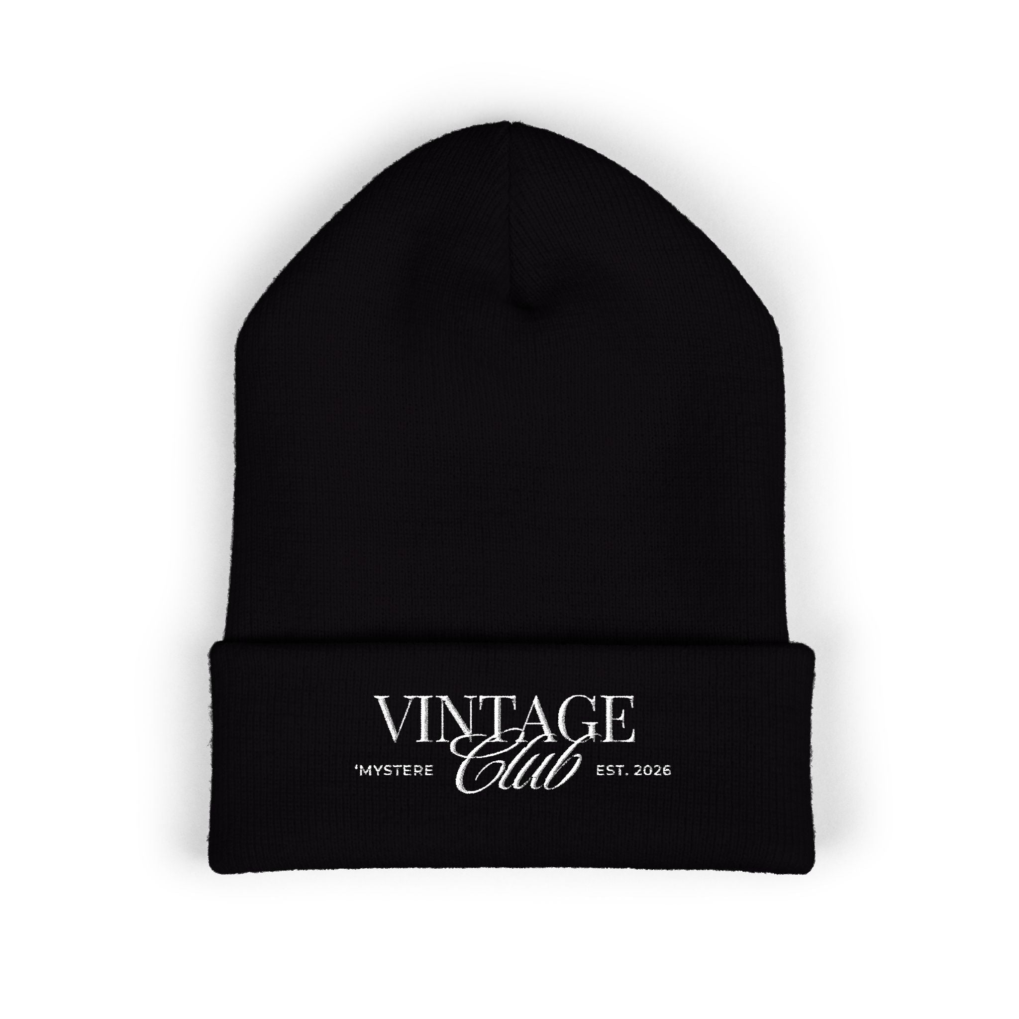 Vintage Club Embroidered Cuffed Beanie
