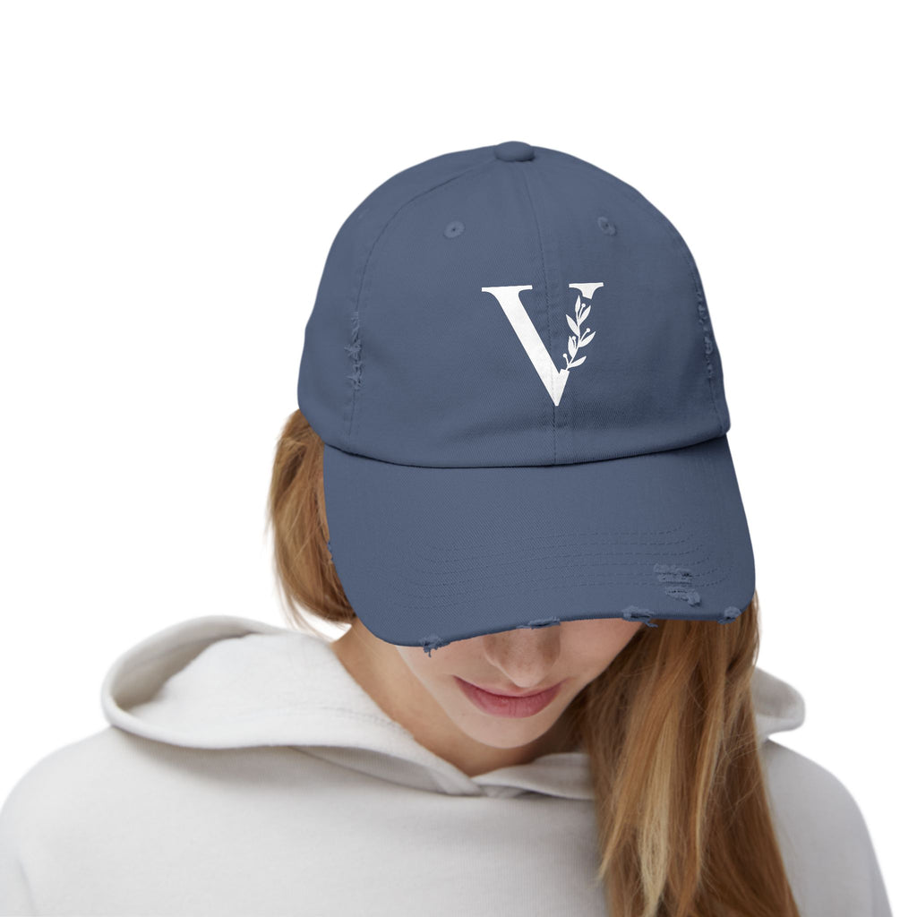 Distressed Classic Cap — Men's Edition "V" Signature Hat