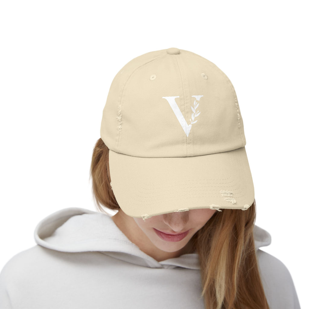 Distressed Classic Cap — Men's Edition "V" Signature Hat