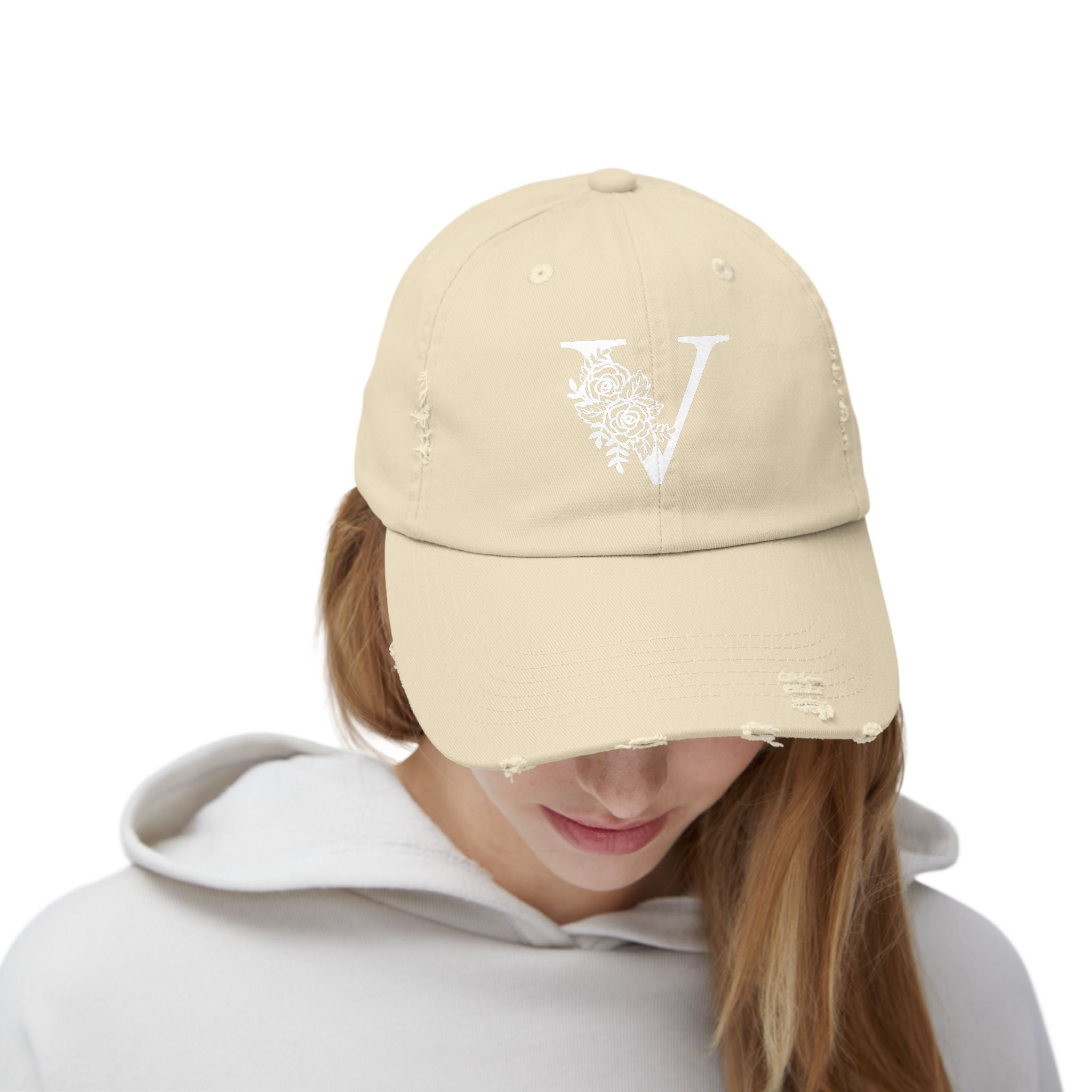 Distressed Classic Cap — Women's Edition "V" Signature Hat