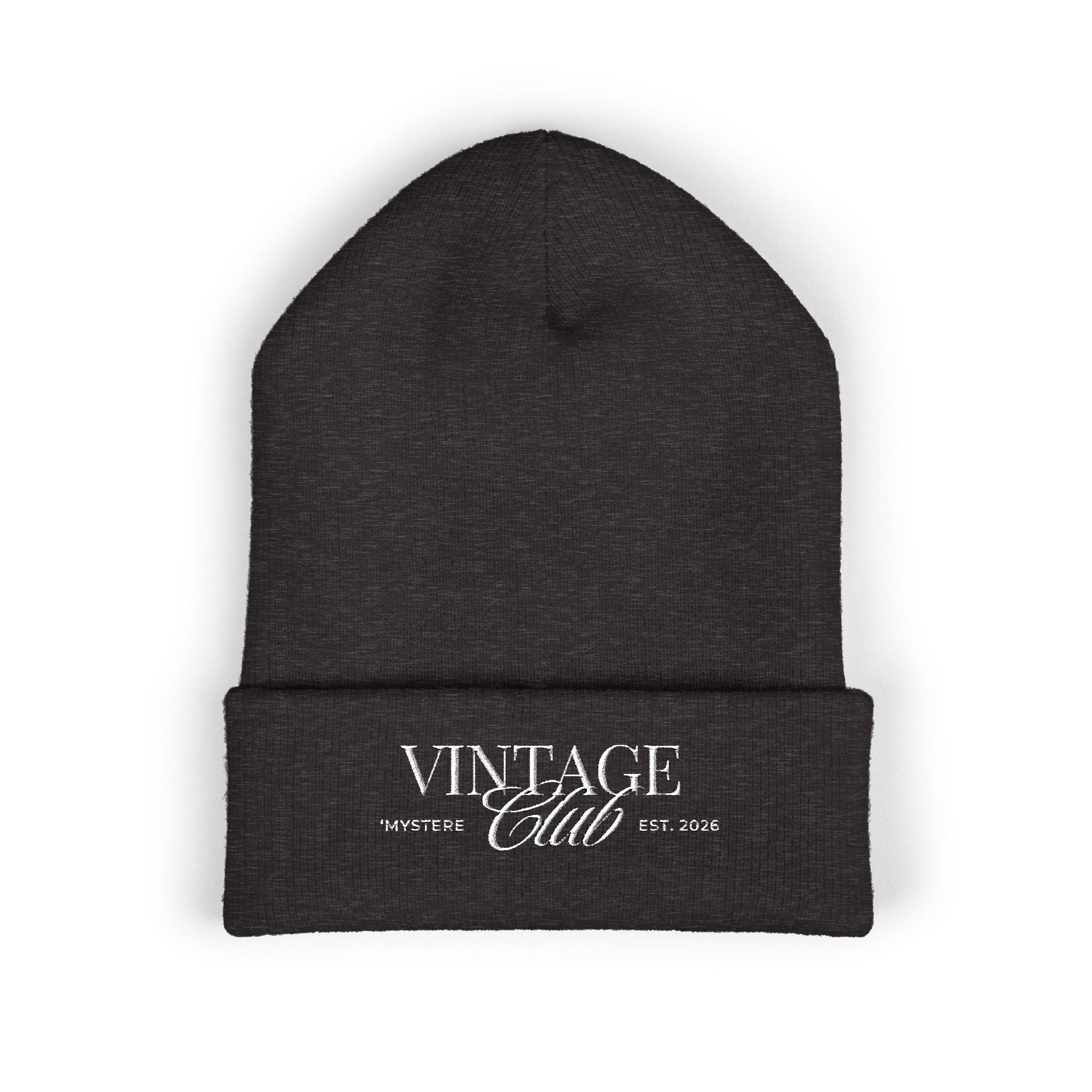 Vintage Club Embroidered Cuffed Beanie