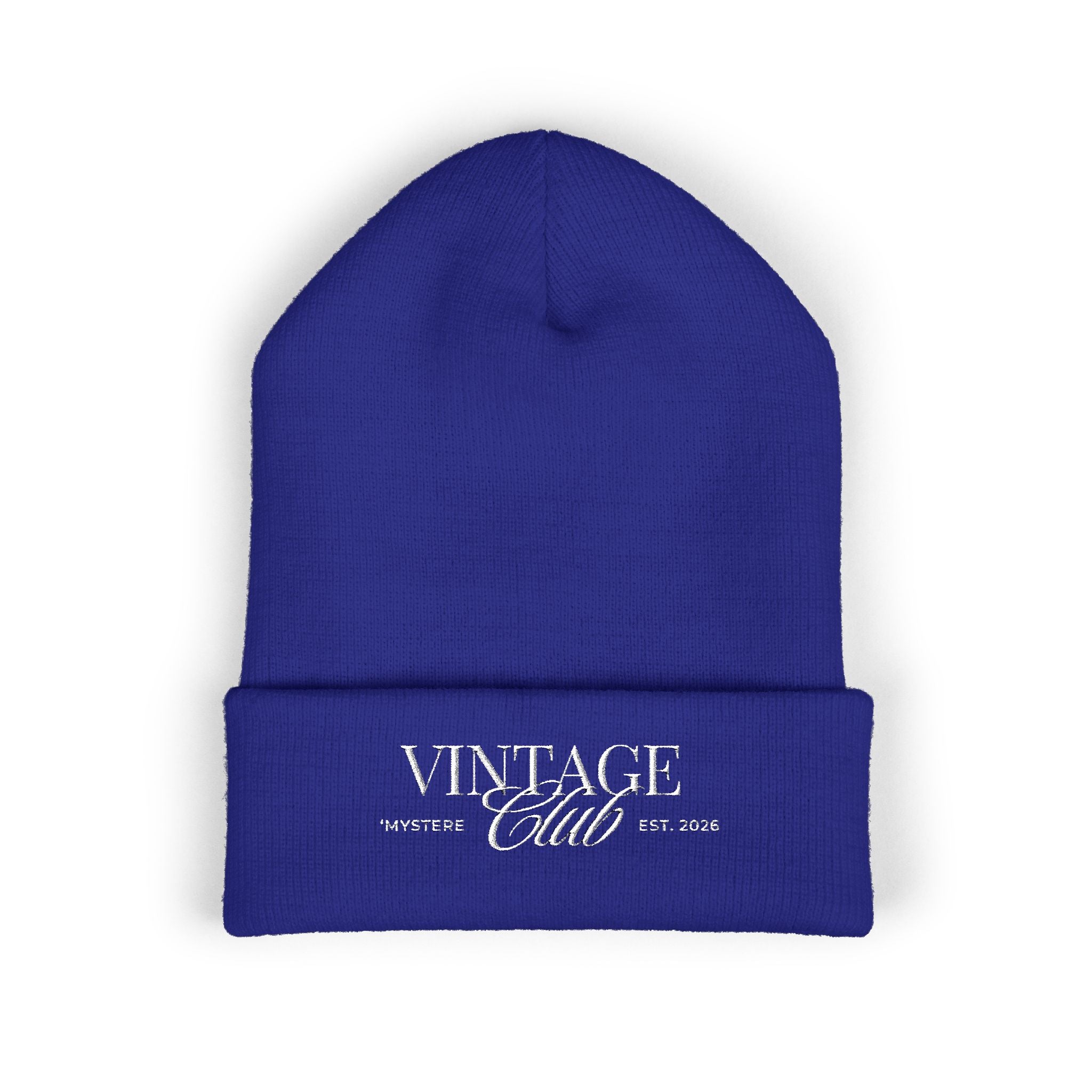 Vintage Club Embroidered Cuffed Beanie