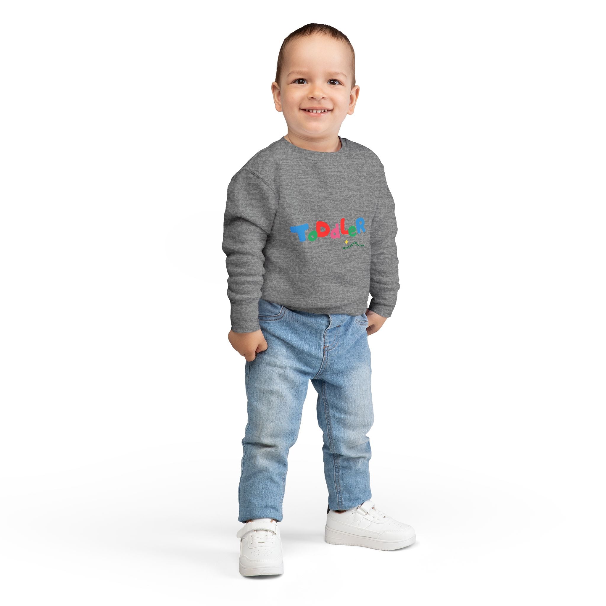 Vintage Toddler Sweatshirt – 'Kid's Rule Season"