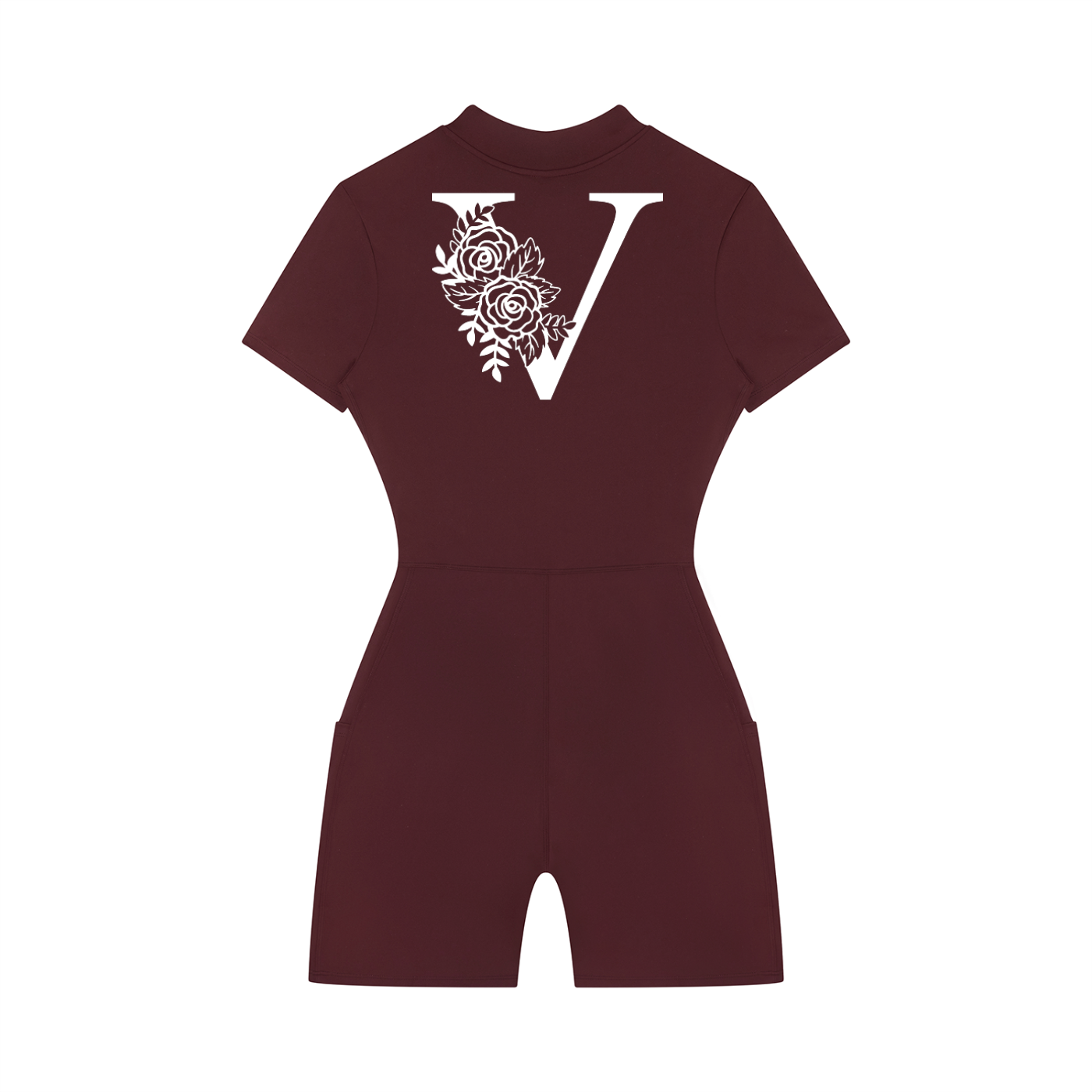 Women's Quarter-Zip Short Sleeve Romper