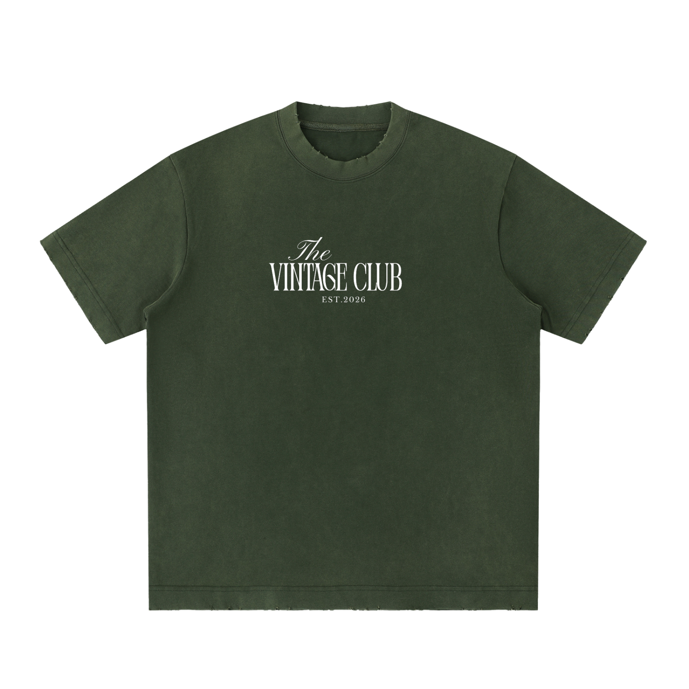 Heavyweight Vintage Washed Frayed T-Shirt