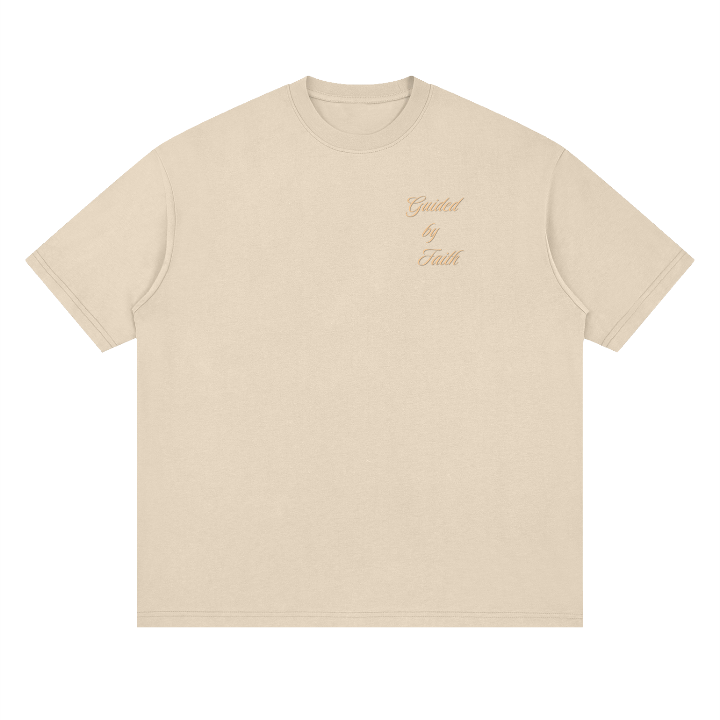 Philippians 4:13, Streetwear Loose Drop Shoulder T-Shirt "Guided by Faith Edition"