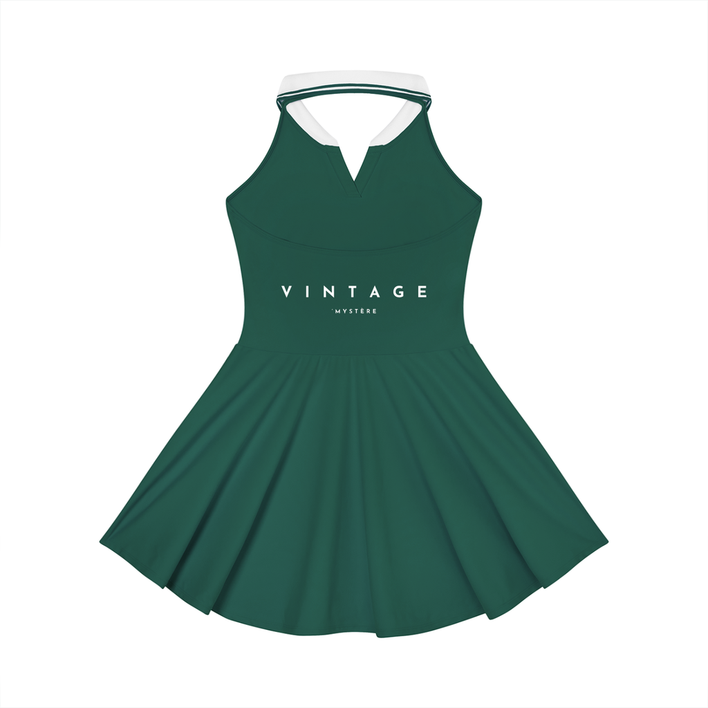 Women's Collared Halter A-Line Tennis Dress