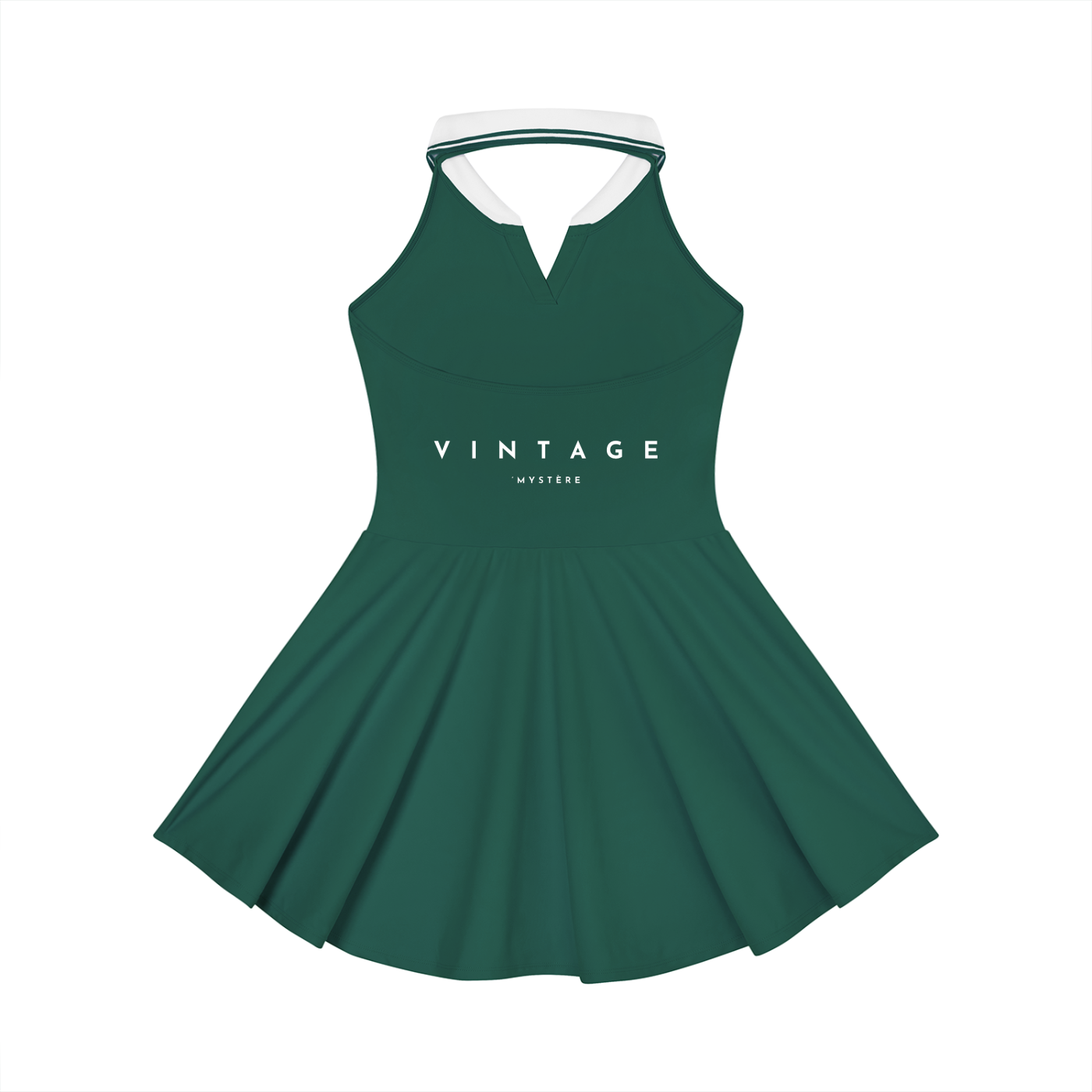 Women's Collared Halter A-Line Tennis Dress