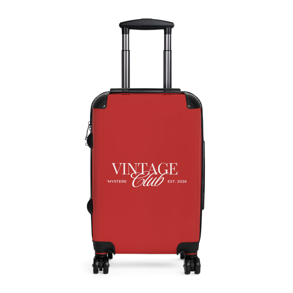 Vintage Club Carry-On Suitcase — Red "Vintage Club" Design, Travel Luggage