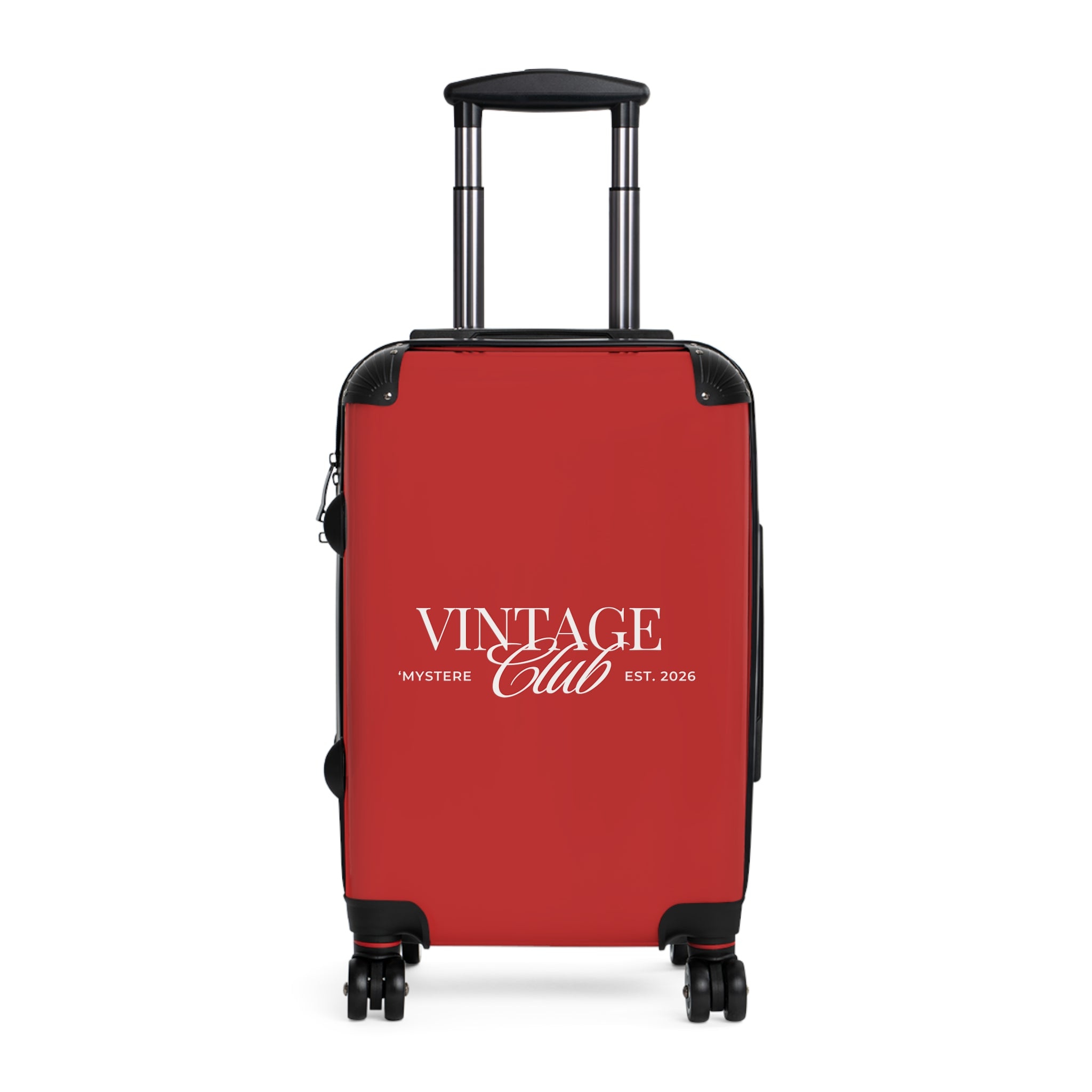 Vintage Club Carry-On Suitcase — Red "Vintage Club" Design, Travel Luggage