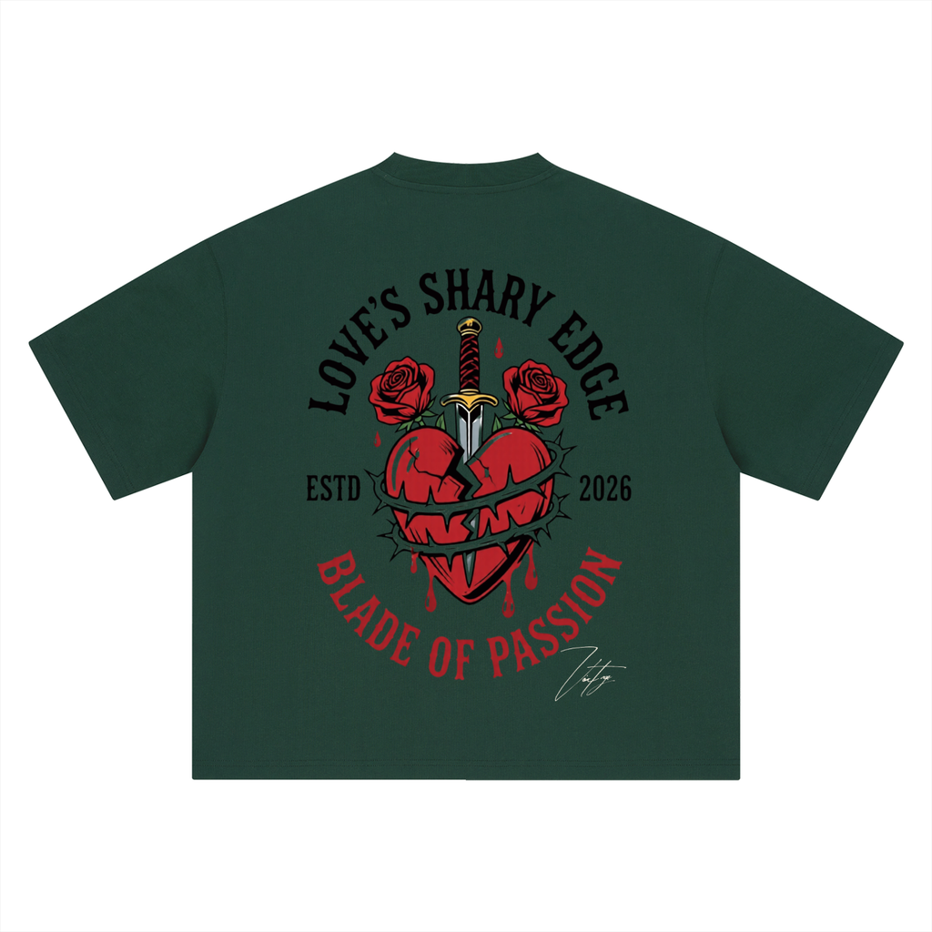 Vintage' Pierced Heart Boxy Oversized T-Shirt