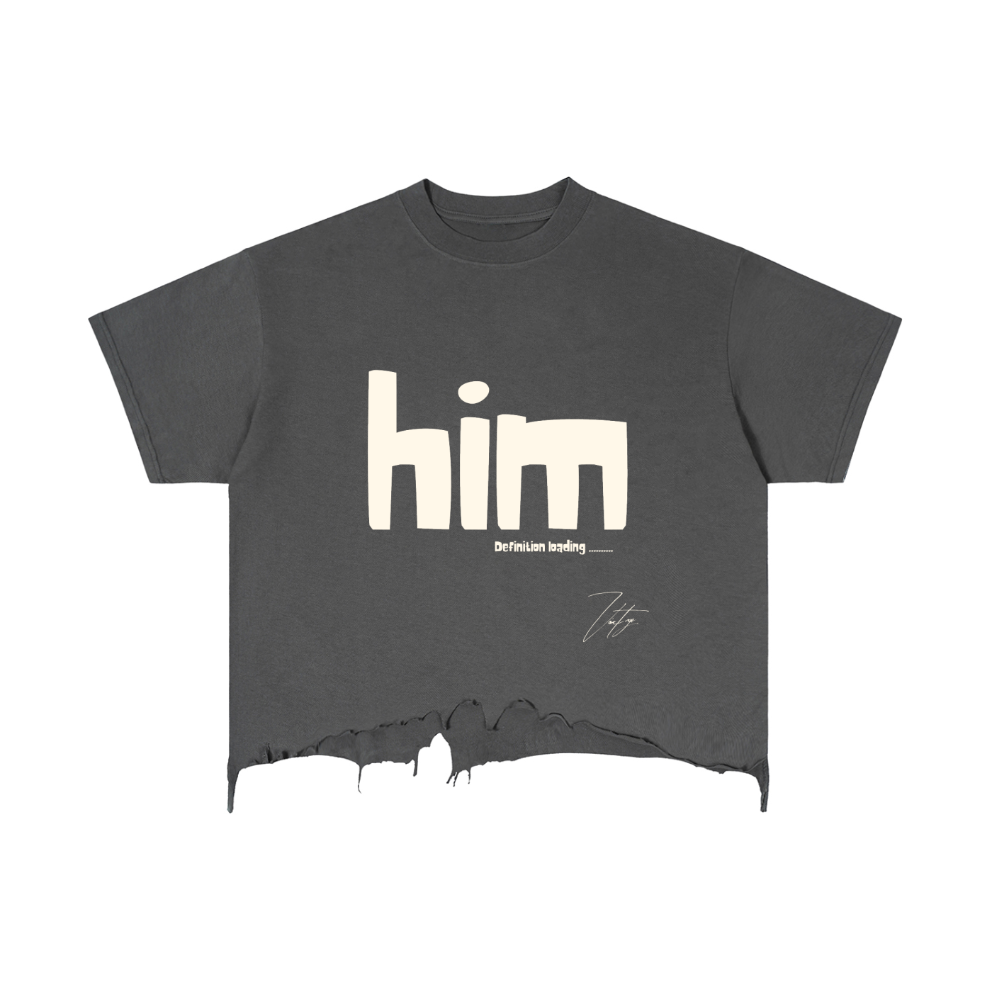 Vintage Wash Boxy Distressed Hem T-Shirt
