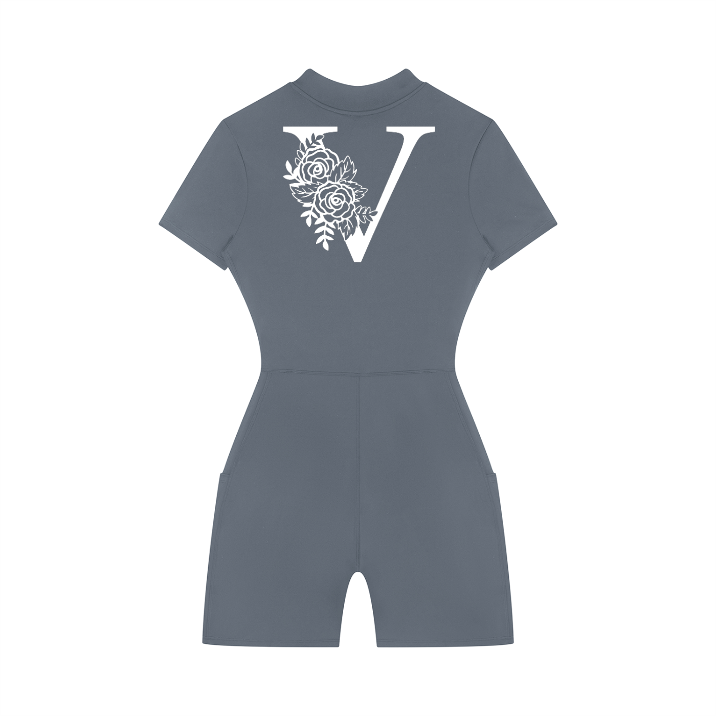 Women's Quarter-Zip Short Sleeve Romper