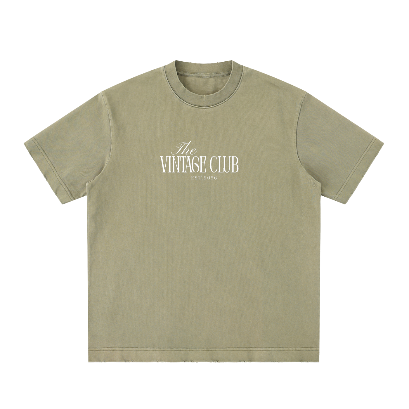 Heavyweight Vintage Washed Frayed T-Shirt