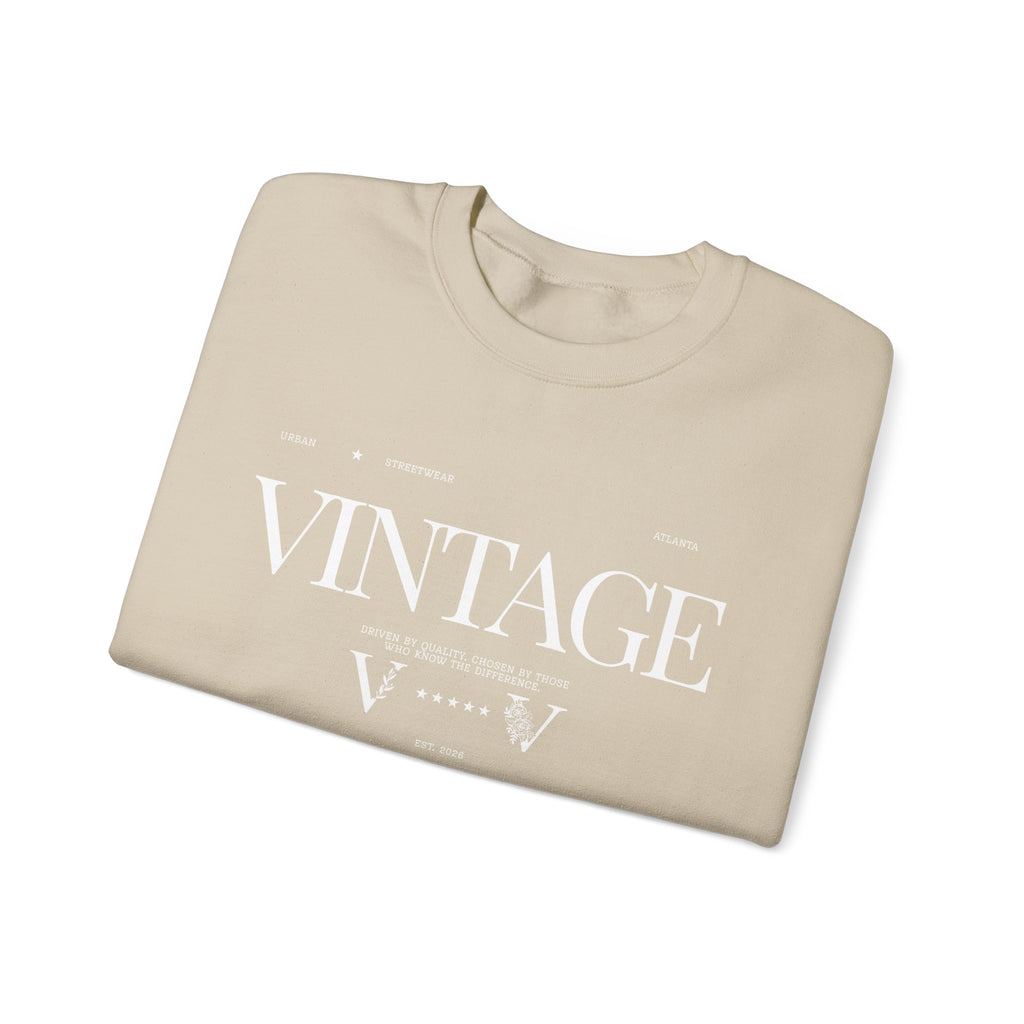 Vintage Crewneck Sweatshirt — Retro 'VINTAGE' Graphic Pullover