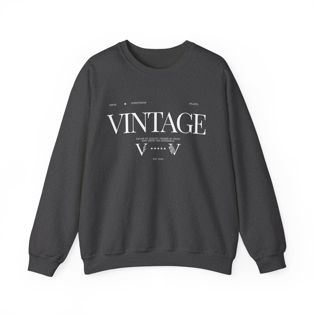 Vintage Crewneck Sweatshirt — Retro 'VINTAGE' Graphic Pullover