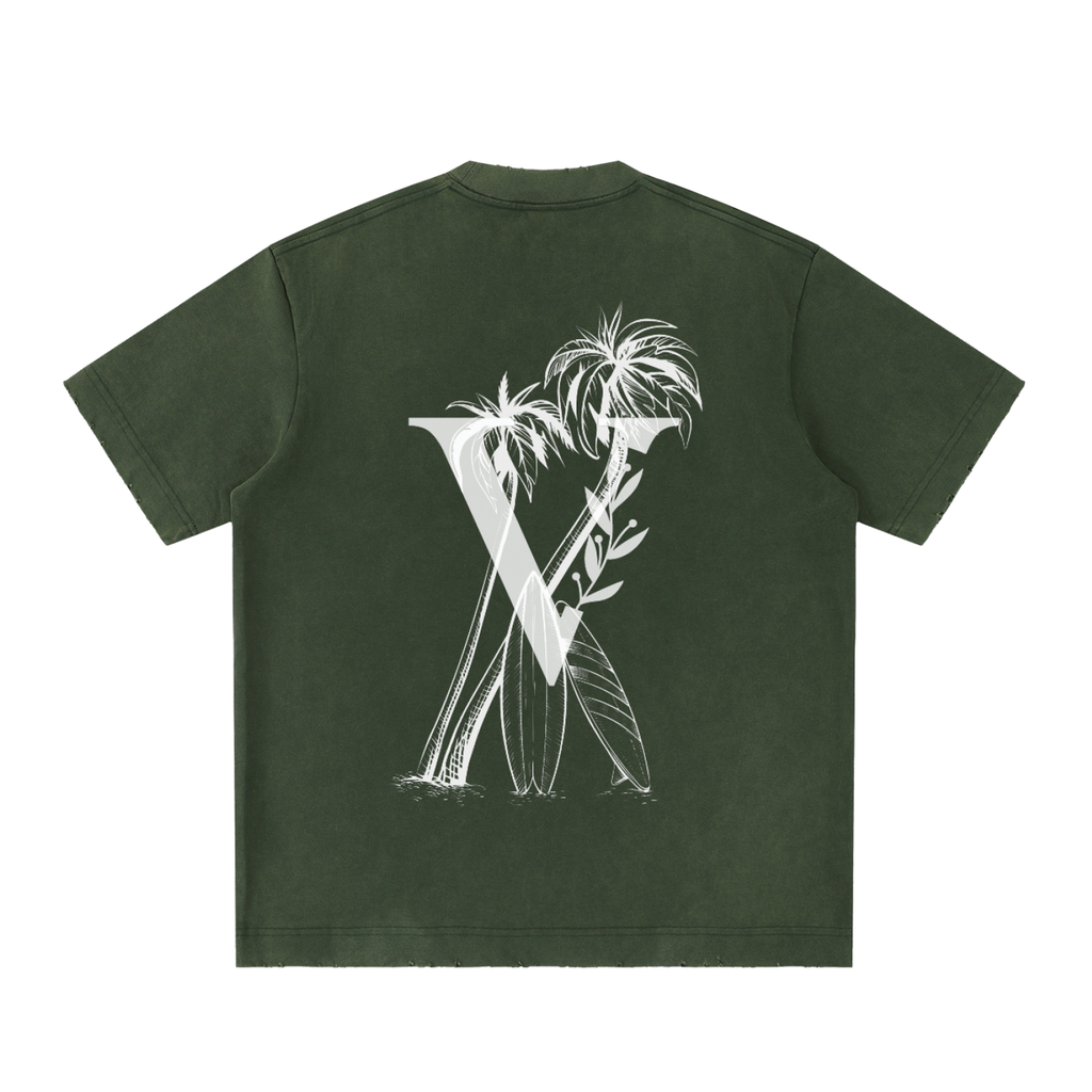 Heavyweight Vintage Washed Frayed T-Shirt