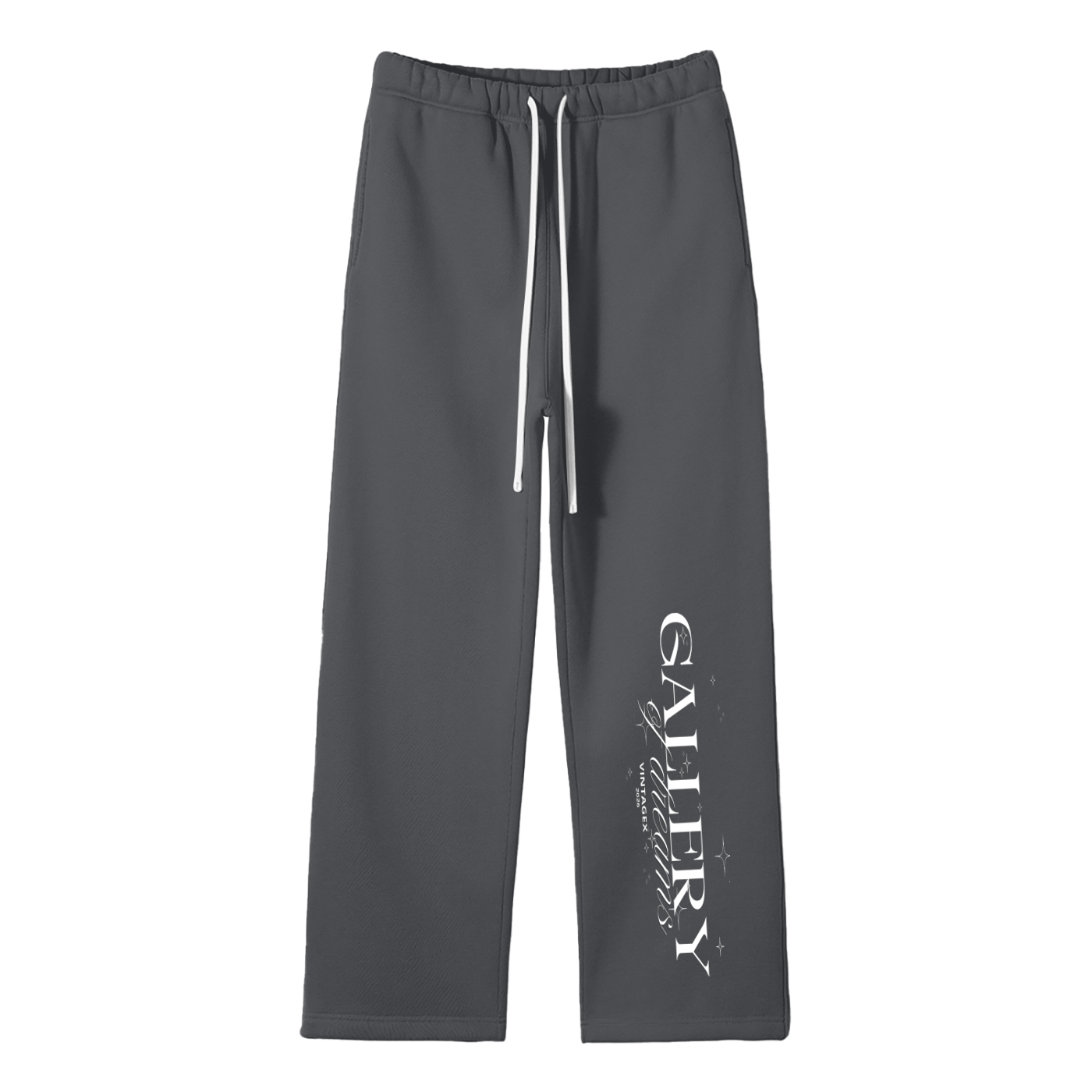 Vintage Unisex Solid Color Fleece Straight Leg Pants