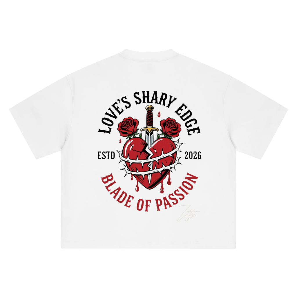 Vintage' Pierced Heart Boxy Oversized T-Shirt