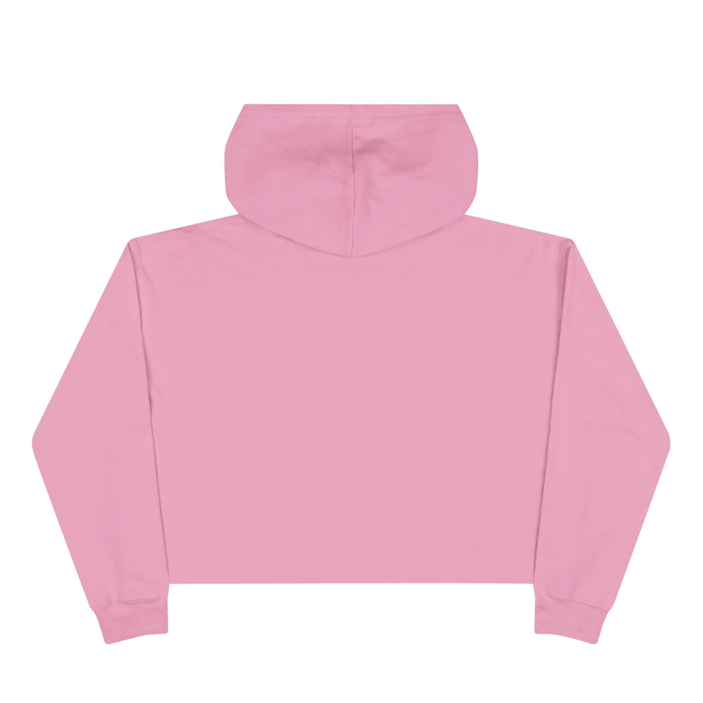 Vintage Girls V Logo Crop Top Hoodie — Retro Feminine Streetwear