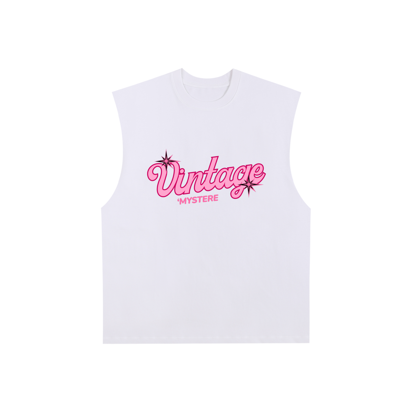 Vintage Girl's Club Raw Edge Cotton Tank Top