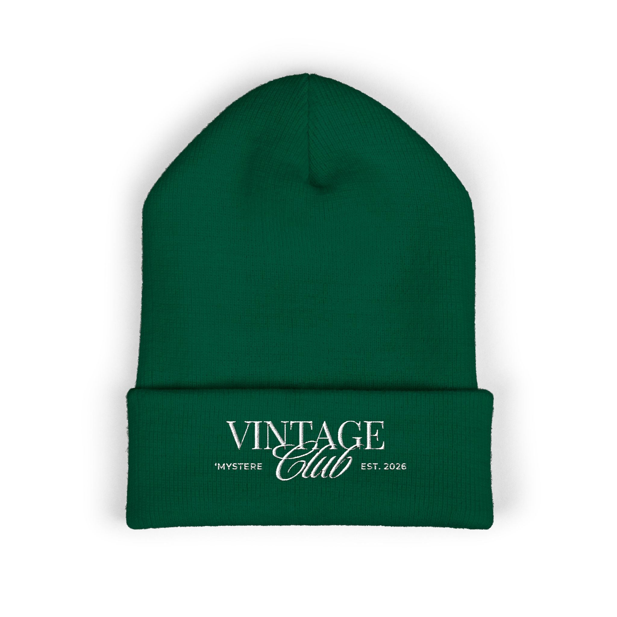 Vintage Club Embroidered Cuffed Beanie