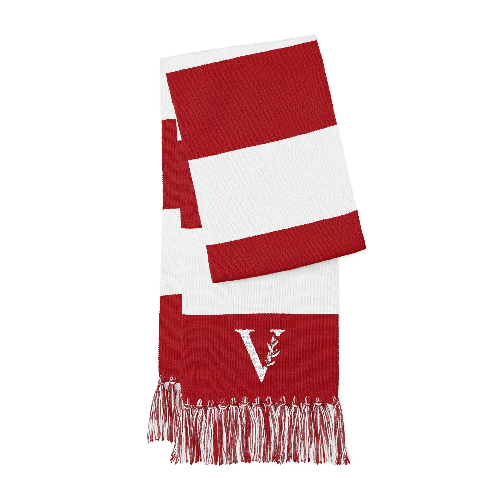 Vintagex Striped Embroidered Spectator Scarf