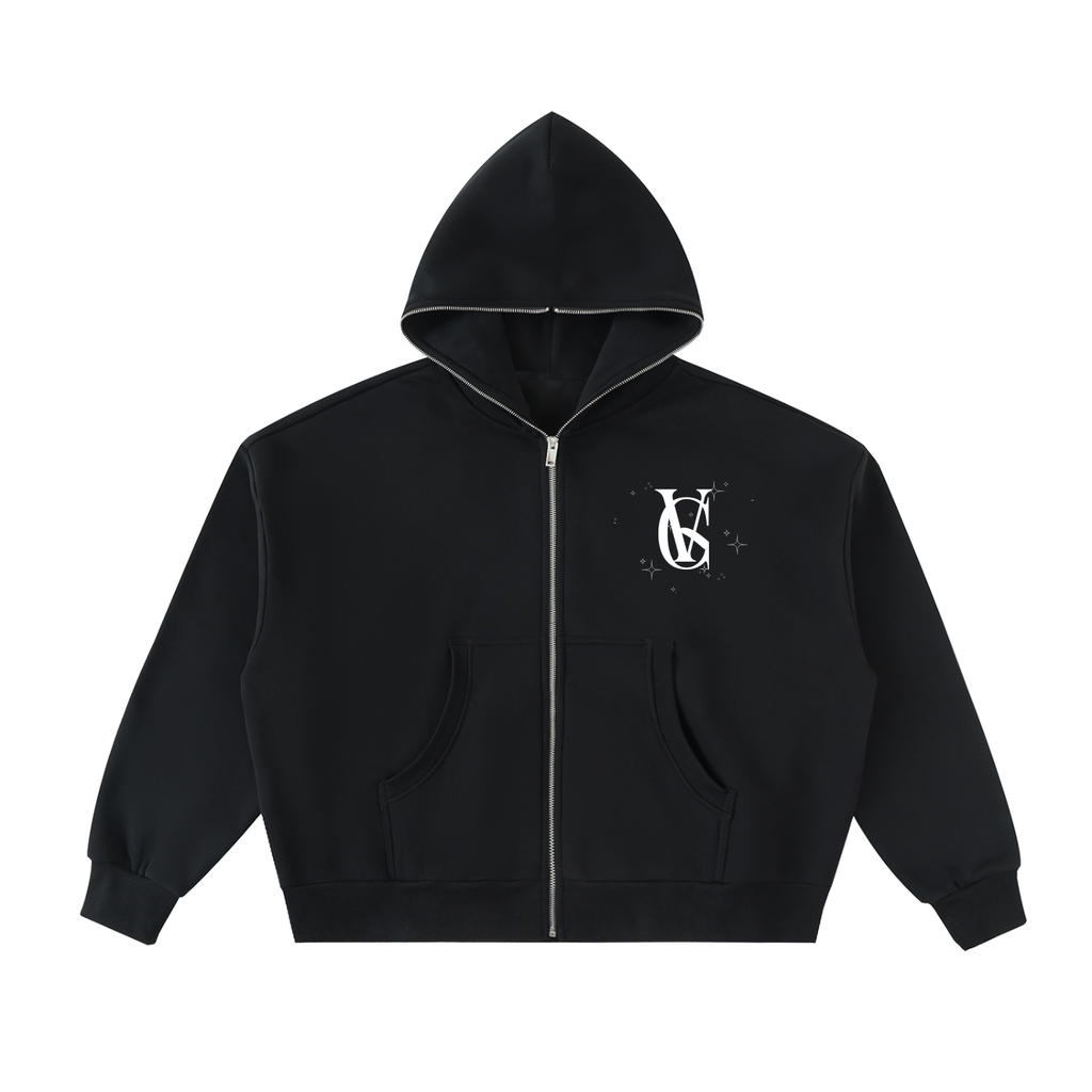 Vintage Gallery Fleeced Full-Zip Boxy Hoodie