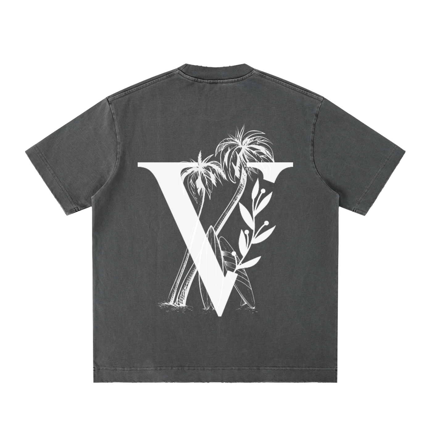 Heavyweight Vintage Washed Frayed T-Shirt