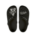 Vintage V Logo Foam Clogs — Black EVA Rubber "Cros Styled" Slides