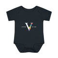 Infant Bodysuit — Colorful Floral 'V' Monogram (Mystere Est. 2026)